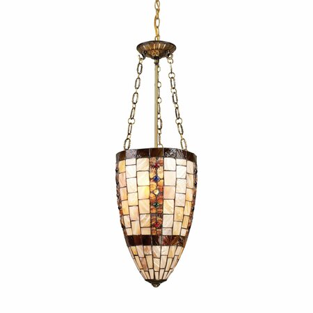 ELK SHOWROOM Hastings 3-Light Pendant in Antique Brass 63000-3